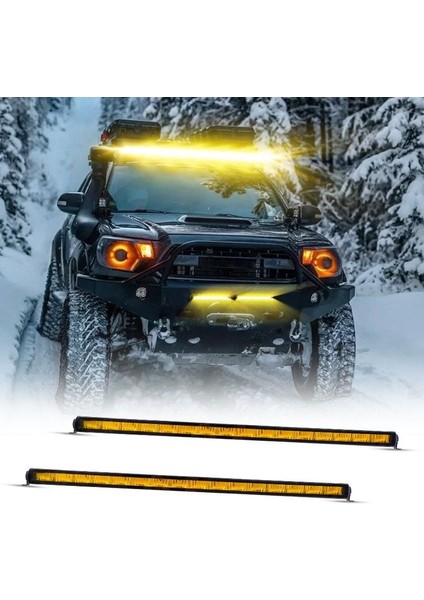 Offroad Sis Lambası Piano Black Iç Çerçeve Sarı 12-32V 50CM / LASS365-4