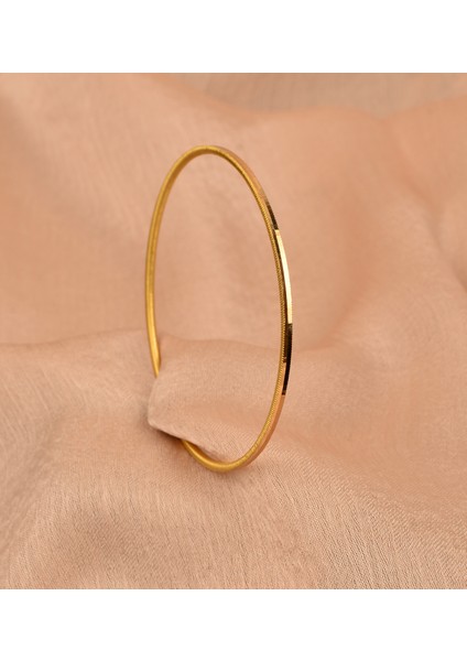15 gr (Gram) Oluklu Ajda Bilezik İşçiliksiz 22 Ayar Altın