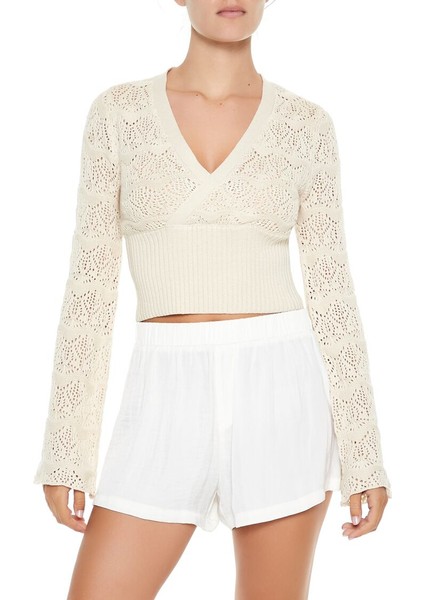 Pointelle Crop Kazak