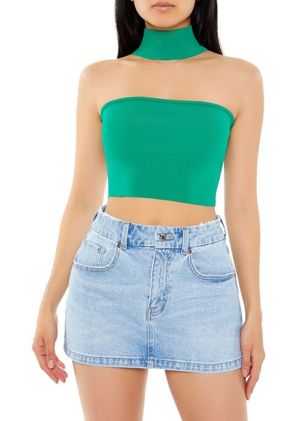 Triko Yarım Boğazlı Crop Top fiyatları