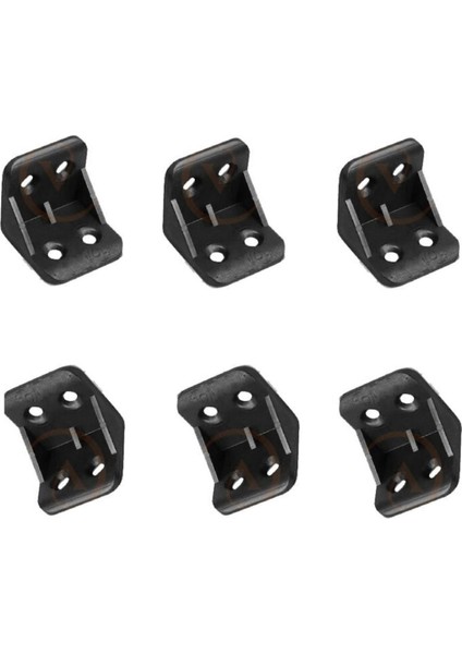Mobilya Rafı Plastik L Köşe Bağlantı Siyah 50 Adet