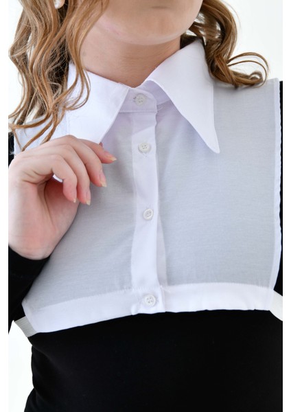 Mırach Curve Büyük Beden Sivri Yakalı Gömlek Yakası Uzun Yaka Lastikli Esnek Poplin Gömlek Yaka fırsatları