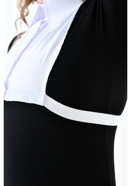 Mırach Curve Büyük Beden Sivri Yakalı Gömlek Yakası Uzun Yaka Lastikli Esnek Poplin Gömlek Yaka indirimleri