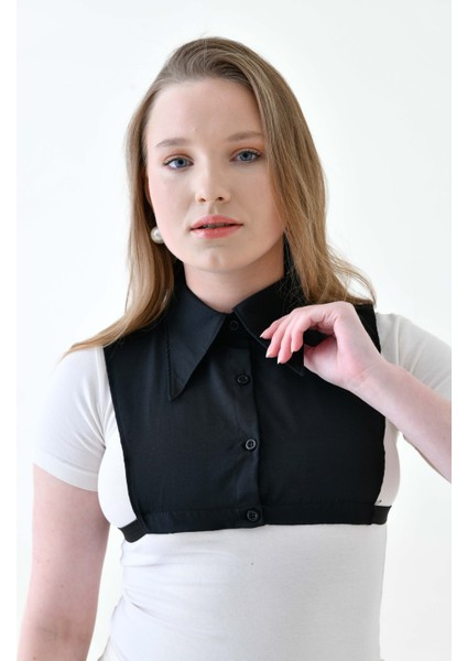 Mırach Curve Büyük Beden Sivri Yakalı Gömlek Yakası Uzun Yaka Lastikli Esnek Poplin Gömlek Yaka fiyatları