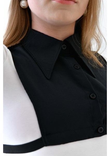 Mırach Curve Büyük Beden Sivri Yakalı Gömlek Yakası Uzun Yaka Lastikli Esnek Poplin Gömlek Yaka fırsatları