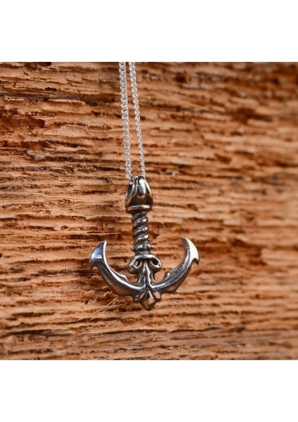 Gümüş Çapa Kolye 925 Ayar Gümüş Çapa Figürlü Erkek Kolye modelleri