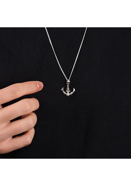 Gümüş Çapa Kolye 925 Ayar Gümüş Çapa Figürlü Erkek Kolye fırsatları