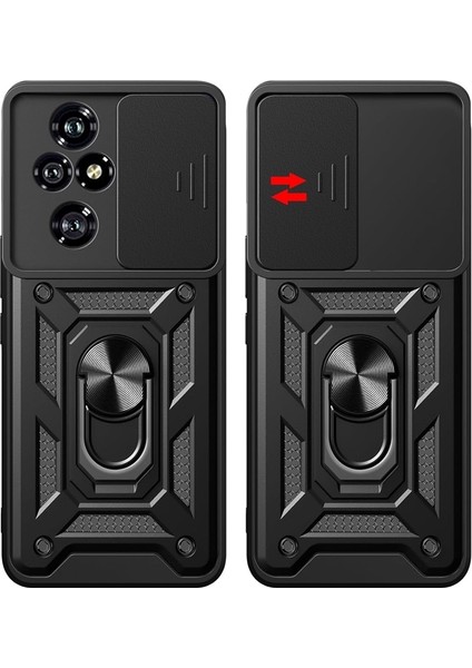 Honor 200 Kılıf Yüzüklü Sürgülü Kamera Korumalı Pars