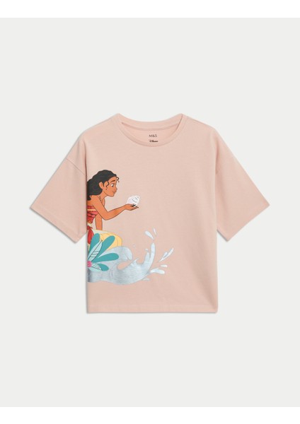 Marks & Spencer Saf Pamuklu Moana T-Shirt (2-8 Yaş)