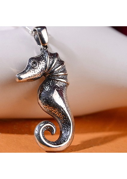 Gümüş Denizatı Kolye 925 Ayar Gümüş Deniz Atı Figürlü Unisex Kolye