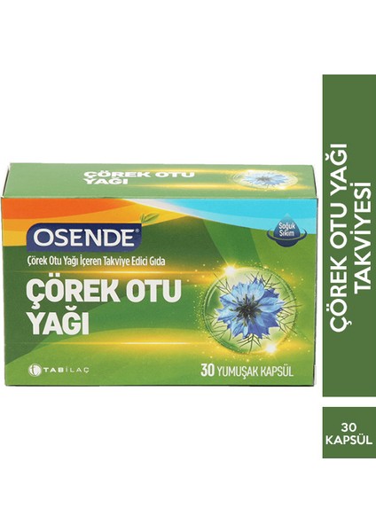 Çörekotu Yağı 30 Yumuşak Kapsül + Hediye Diş Beyazlatıcı Köpük