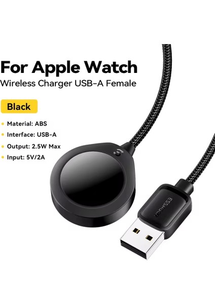 Apple Watch Saat Şarjı CE/FC/RoHS Lisansl Manyetik Kablosuz Şarj Cihazı Apple Watch Serisi 9 8 7 6 5 4 3 2 Ultra/Ultra2/SE/SE2 Hızlı Şarj Orjinal