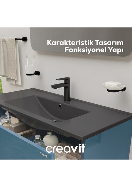 Sharp Lavabo Armatürü Mat Siyah