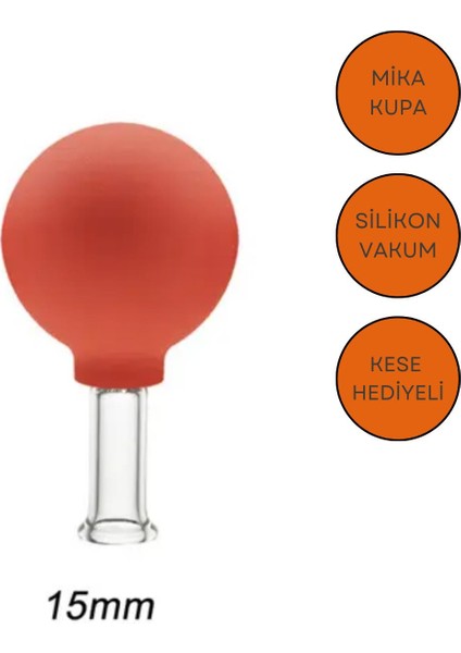 Mika Silikon Vakumlu Göz ve Burun Çevresi Masaj Kupası No:1 Turuncu Renk