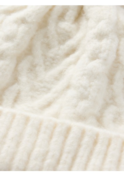 Kız Çocuk Bej Örgü Ponponlu Bere fiyatları