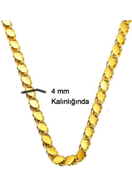 Pullu 14 Ayar Altın Zincir - 55 cm modelleri