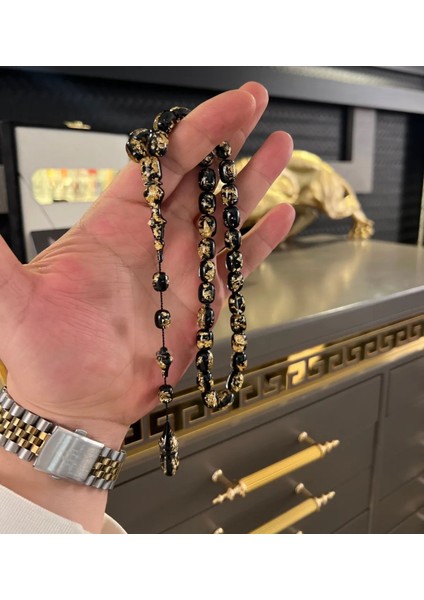 Kehribar Tesbih Özel Isimli Kadife Kutulu Usta Işçilikli