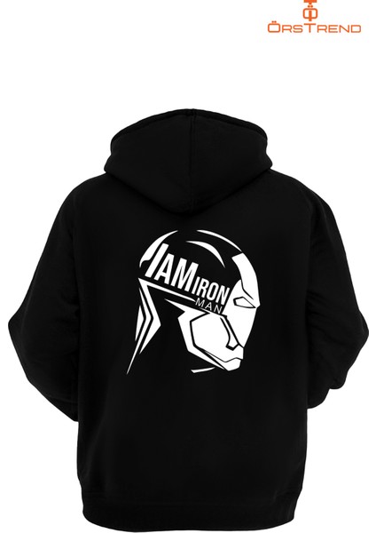 Ironman Baskılı Unisex Kapşonlu Sweatshirt