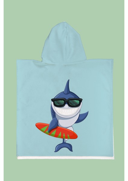 Shark Çocuk Panço Plaj Havlusu