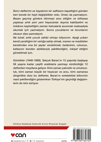 Günlükler (1948-1989) - Selçuk Baran