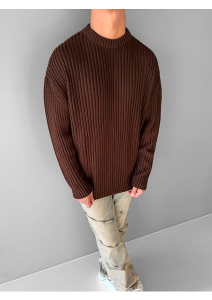 Erkek Regular Fit Kazak Koyu Kahve indirimleri