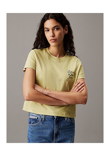 Calvin Klein Scrıpt Instıtutıonal Baby Tee TShirt