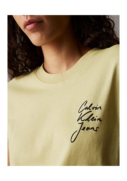 Calvin Klein Scrıpt Instıtutıonal Baby Tee TShirt