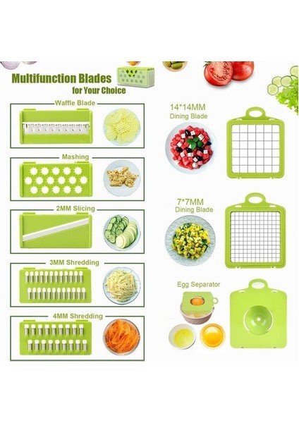 Çok Fonksiyonlu Sebze Kesici Patates Parçalayıcı Rende Ev Mutfağı (Yurt Dışından)