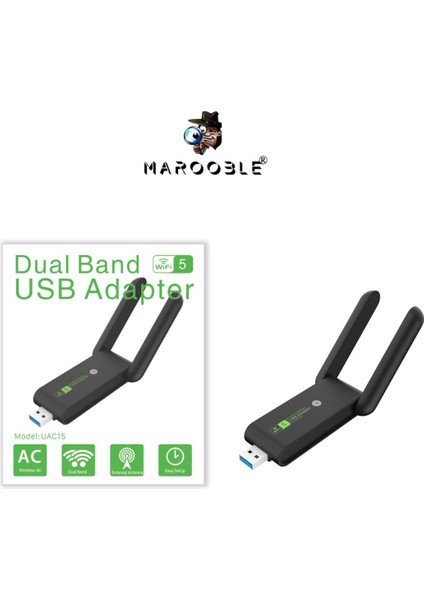 1300 Mbps Dual Band USB 3.0 Adaptör Kablosuz Wifi Alıcı 2.4ghz 5ghz New Free Windows 7/8/10/11