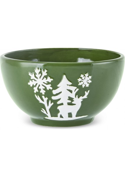 New Year Yılbaşı Snowy Kase 15,5 cm Yeşil fiyatları