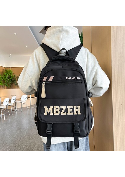 Öğrenci Sırt Çantası Basit ve Şık Orta Okul Öğrencisi Serin Okul Çantası Büyük Kapasiteli Ins Yüksek Değerli Sırt Çantası (Yurt Dışından) modelleri