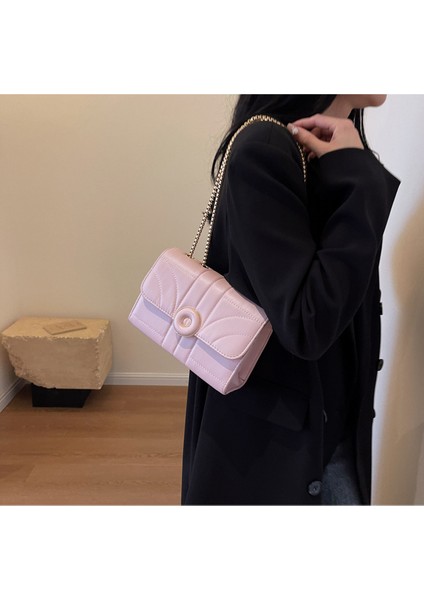 Bu Yılın Popüler Küçük Kokulu Hafif Lüks Çanta Kadın Basit ve Çok Yönlü Zincir Omuz Çantası Moda Crossbody Çanta (Yurt Dışından)