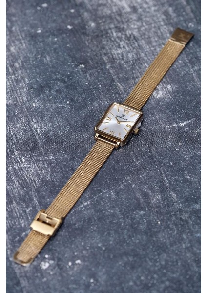 DKE.1.10741 Dikdörtgen Kasa Hasır Kordon Minimal Tasarım Kadın Kol Saati fiyatları