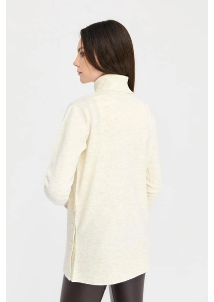 Tam Balıkçı Uzun Kollu Kemik Kadın Kazak 23391-2K5 fırsatları