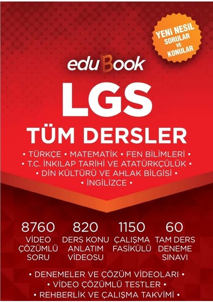 Lgs Tüm Dersler Video Anlatımlı Konular ve Video Çözümlü Sorular Deneme Sınav Paketi