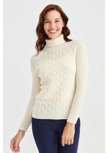 Tam Balıkçı Kemik Kadın Kazak 23153-TB-2K5 fırsatları