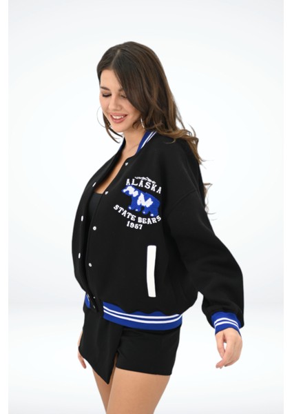 Kadın Alaska Nakışlı Kolej Ceket 1854-25-1