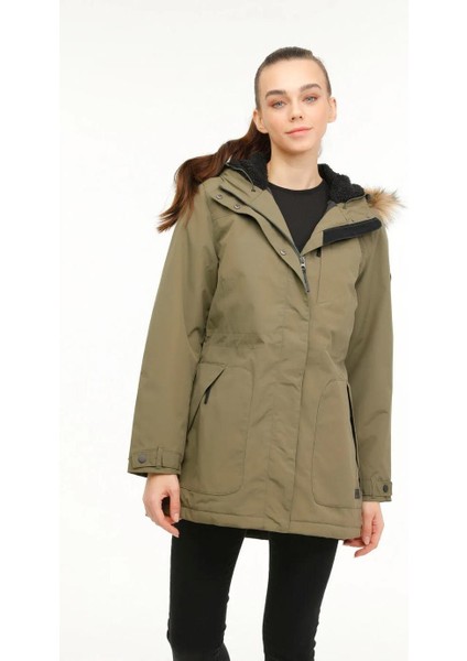 Lumberjack Kapüşonlu Haki Kadın Mont Wl-Jane-2k4