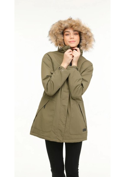 Lumberjack Kapüşonlu Haki Kadın Mont Wl-Jane-2k4 indirimleri