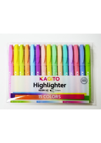 Highlighter Kalem Seti (15'li)