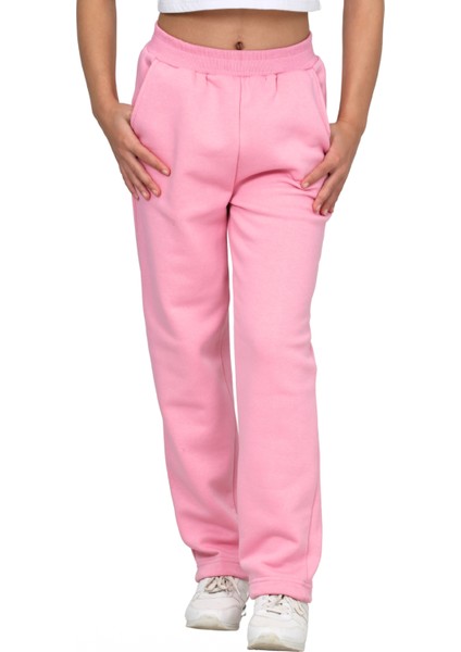 Kız Çocuk 3 Iplik Şardonlu Içi Pamuklu Okul Eşofman Altı Pantolon