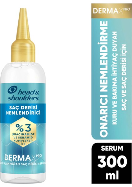 DermaXPRO Onarıcı Nemlendirme Saç Derisi Nemlendirici Durulanmayan Saç Derisi Serumu Niacinamide ve Seramid ile 145ml