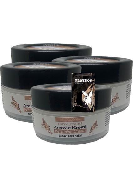 4lü Adet Arnavut Kremi Whitens Cream Aklık Kremi XLNHE0419 50 ml + 1 Adet Jel H.ediye