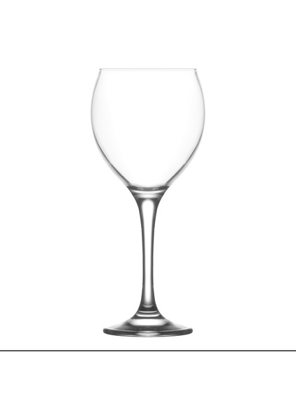 Mayra Cam Kırmızı Şarap Kadehi 6'lı 365 ml Ayaklı (Meşrubat Bardağı)