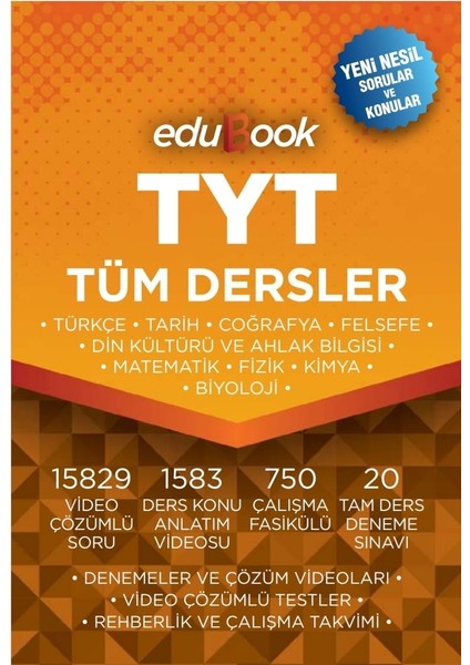 Tyt / Ayt Tüm Dersler Video Anlatımlı Konular ve Video Çözümlü Sorular Deneme Sınav Paketi