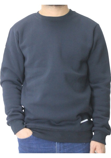 Bisiklet Yaka Şardonlu Sweatshirt