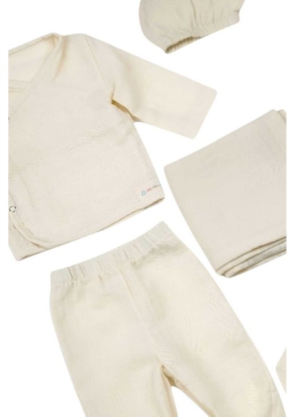 Bebek Yenidoğan Müslin Kumaş % 100 Organik Pamuklu Unisex Hastane Çıkışı 6'lı Set