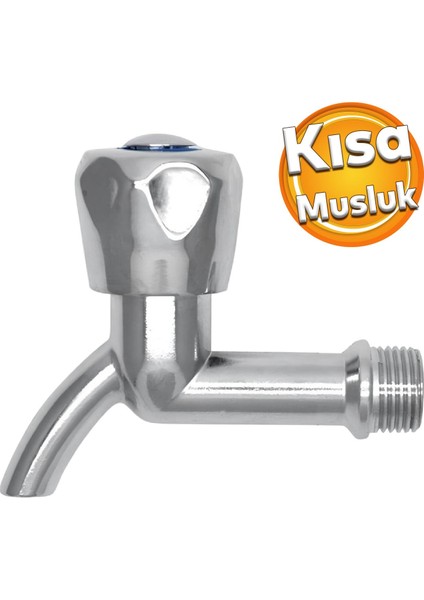 Kısa Musluk Lavabo Banyo Mutfak Musluğu Çevirmeli Çeşme Klasik Musluk