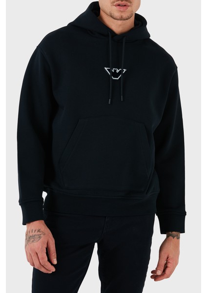 % 100 Pamuk Logolu Regular Fit Kapüşonlu Sweat Erkek Sweat 6D1M93 1jtaz 0985