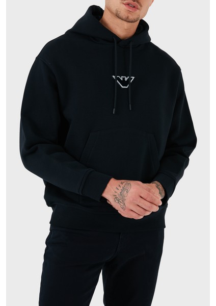 % 100 Pamuk Logolu Regular Fit Kapüşonlu Sweat Erkek Sweat 6D1M93 1jtaz 0985 indirimleri
